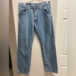 Wrangler Men's Blue Straight Leg Relaxed Fit Jeans Size 32x30